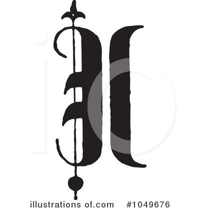 Royalty-Free (RF) Letter Clipart Illustration by BestVector - Stock Sample #1049676