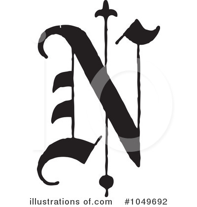 Royalty-Free (RF) Letter Clipart Illustration by BestVector - Stock Sample #1049692
