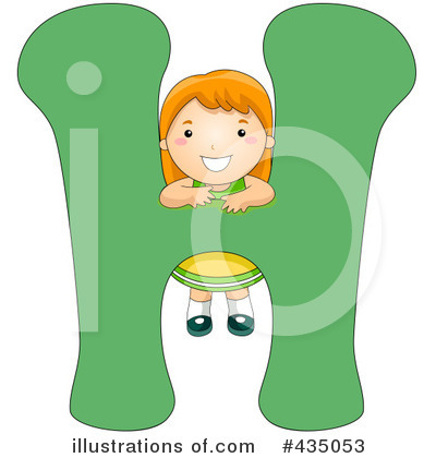 Royalty-Free (RF) Letter Kids Clipart Illustration by BNP Design Studio - Stock Sample #435053