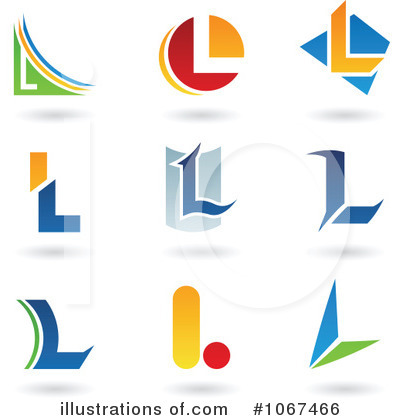 Royalty-Free (RF) Letter Logos Clipart Illustration by cidepix - Stock Sample #1067466