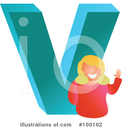 Royalty-Free (RF) Letter V Clipart Illustration by Prawny - Stock Sample #100102