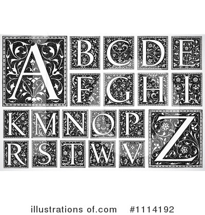 Royalty-Free (RF) Letters Clipart Illustration by BestVector - Stock Sample #1114192