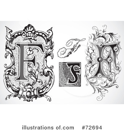 Royalty-Free (RF) Letters Clipart Illustration by BestVector - Stock Sample #72694
