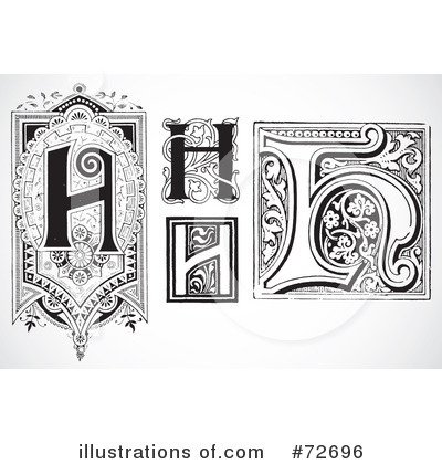 Royalty-Free (RF) Letters Clipart Illustration by BestVector - Stock Sample #72696