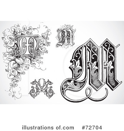 Royalty-Free (RF) Letters Clipart Illustration by BestVector - Stock Sample #72704