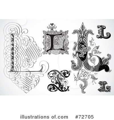 Royalty-Free (RF) Letters Clipart Illustration by BestVector - Stock Sample #72705