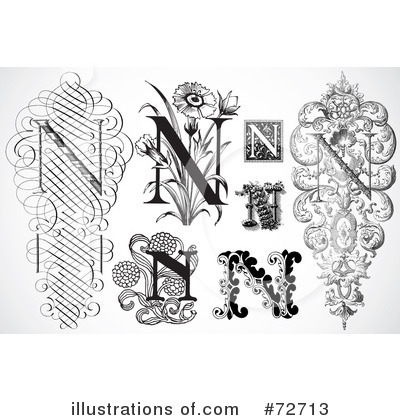 Royalty-Free (RF) Letters Clipart Illustration by BestVector - Stock Sample #72713