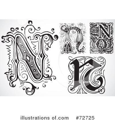 Royalty-Free (RF) Letters Clipart Illustration by BestVector - Stock Sample #72725