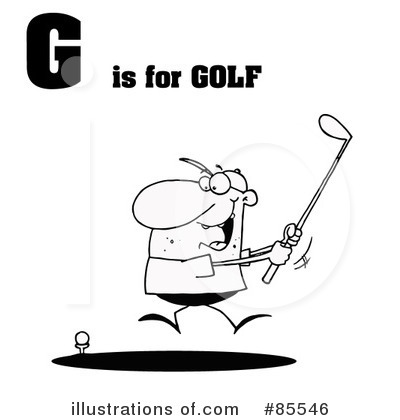 Golfer Clipart #85546 by Hit Toon