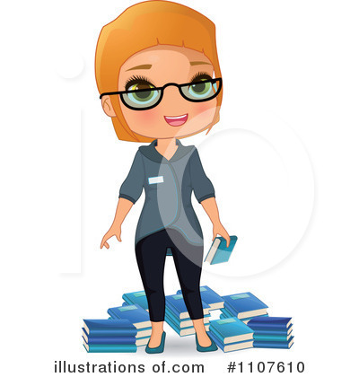 Royalty-Free (RF) Librarian Clipart Illustration by Melisende Vector - Stock Sample #1107610