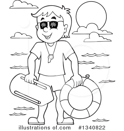 Royalty-Free (RF) Lifeguard Clipart Illustration by visekart - Stock Sample #1340822