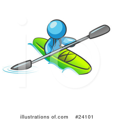 Kayaking Clipart #24101 by Leo Blanchette