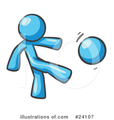 Royalty-Free (RF) Light Blue Collection Clipart Illustration by Leo Blanchette - Stock Sample #24107