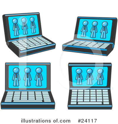 Royalty-Free (RF) Light Blue Collection Clipart Illustration by Leo Blanchette - Stock Sample #24117