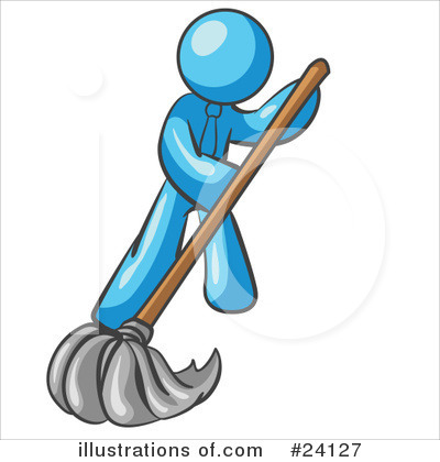 Mopping Clipart #24127 by Leo Blanchette