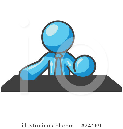 Royalty-Free (RF) Light Blue Collection Clipart Illustration by Leo Blanchette - Stock Sample #24169