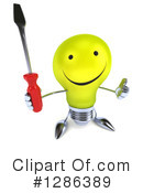 Light Bulb Character Clipart #1286389 by Julos