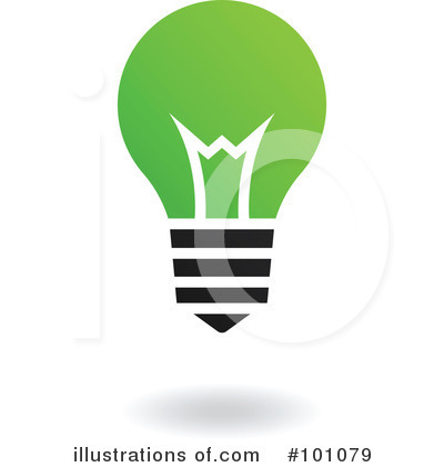 Green Light Bulb Clipart #101079 by cidepix