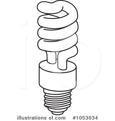 Royalty-Free (RF) Light Bulb Clipart Illustration by Any Vector - Stock Sample #1053034