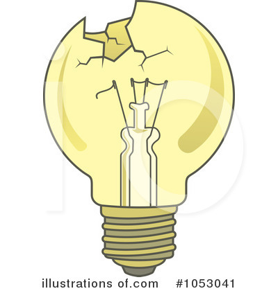 Royalty-Free (RF) Light Bulb Clipart Illustration by Any Vector - Stock Sample #1053041