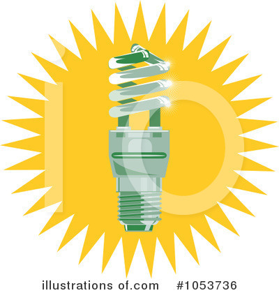Royalty-Free (RF) Light Bulb Clipart Illustration by patrimonio - Stock Sample #1053736