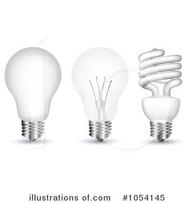 Royalty-Free (RF) Light Bulb Clipart Illustration by vectorace - Stock Sample #1054145