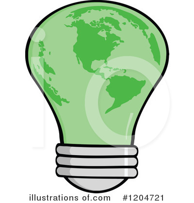 Royalty-Free (RF) Light Bulb Clipart Illustration by Hit Toon - Stock Sample #1204721