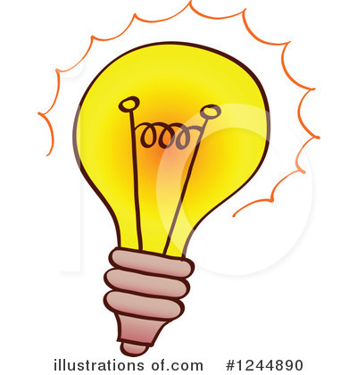 Royalty-Free (RF) Light Bulb Clipart Illustration by Zooco - Stock Sample #1244890