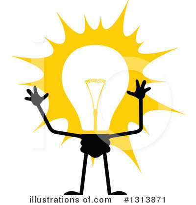 Royalty-Free (RF) Light Bulb Clipart Illustration by Vector Tradition SM - Stock Sample #1313871