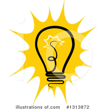 Royalty-Free (RF) Light Bulb Clipart Illustration by Vector Tradition SM - Stock Sample #1313872