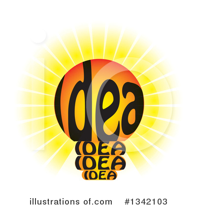 Royalty-Free (RF) Light Bulb Clipart Illustration by ColorMagic - Stock Sample #1342103