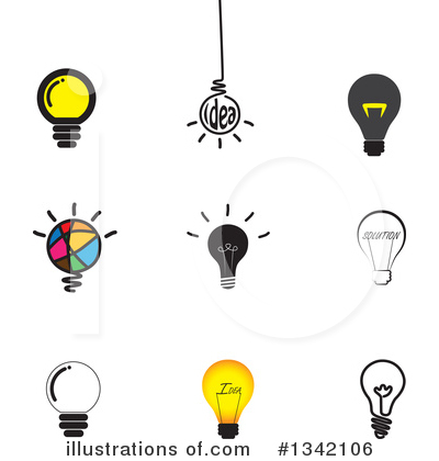 Royalty-Free (RF) Light Bulb Clipart Illustration by ColorMagic - Stock Sample #1342106