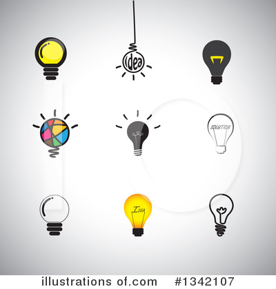 Royalty-Free (RF) Light Bulb Clipart Illustration by ColorMagic - Stock Sample #1342107