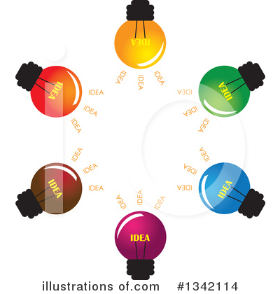 Royalty-Free (RF) Light Bulb Clipart Illustration by ColorMagic - Stock Sample #1342114