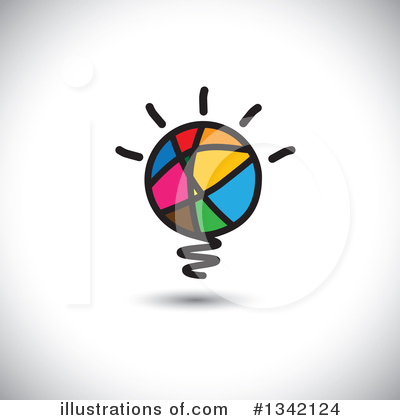 Royalty-Free (RF) Light Bulb Clipart Illustration by ColorMagic - Stock Sample #1342124