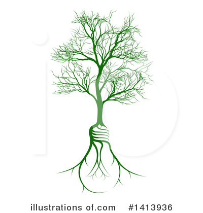 Bare Tree Clipart #1413936 by AtStockIllustration