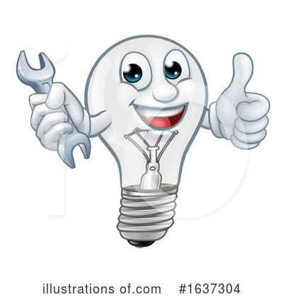 Royalty-Free (RF) Light Bulb Clipart Illustration by AtStockIllustration - Stock Sample #1637304