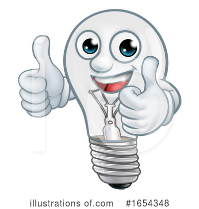 Royalty-Free (RF) Light Bulb Clipart Illustration by AtStockIllustration - Stock Sample #1654348