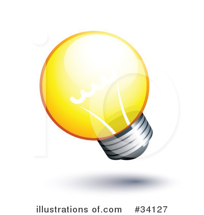 Royalty-Free (RF) Light Bulb Clipart Illustration by beboy - Stock Sample #34127