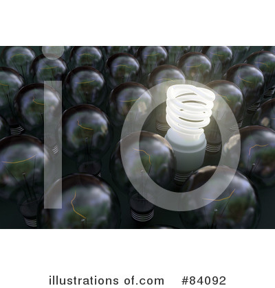 Royalty-Free (RF) Light Bulb Clipart Illustration by Mopic - Stock Sample #84092