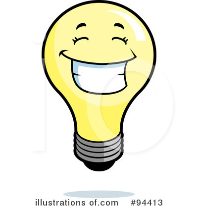 Royalty-Free (RF) Light Bulb Clipart Illustration by Cory Thoman - Stock Sample #94413