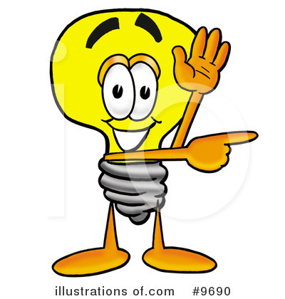 Royalty-Free (RF) Light Bulb Clipart Illustration by Mascot Junction - Stock Sample #9690