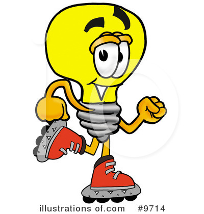 Royalty-Free (RF) Light Bulb Clipart Illustration by Mascot Junction - Stock Sample #9714