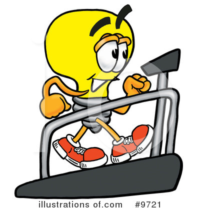 Royalty-Free (RF) Light Bulb Clipart Illustration by Mascot Junction - Stock Sample #9721