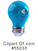 Light Bulb Head Character Clipart #55233 by Julos