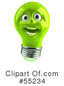 Light Bulb Head Character Clipart #55234 by Julos