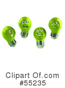 Light Bulb Head Character Clipart #55235 by Julos