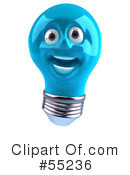 Light Bulb Head Character Clipart #55236 by Julos