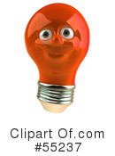 Light Bulb Head Character Clipart #55237 by Julos