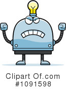 Light Bulb Robot Clipart #1091598 by Cory Thoman